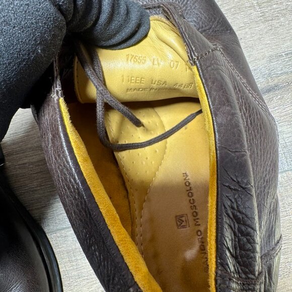 Sandro Moscoloni Brown Leather Cap Toe Oxford Shoe Men's Size 11 - Picture 5 of 7